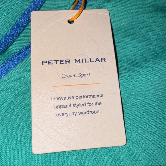 Peter Millar Crown Sport Perth Melange Performance Quarter-Zip in Lily Pad - Picture 3 of 8